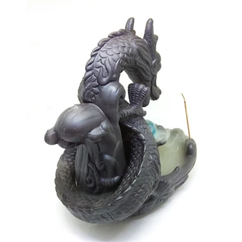 Naujas Keramikos Moliuskui Smilkalų Degiklis Kūrybos Namų Dekoro Dragon Smilkalų Laikiklis Censer Su Krištolo Rutulį + 10vnt Smilkalai Kūginiai