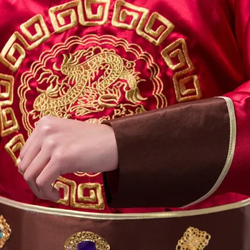 Naujas Kinijos Han Ministras Tradicinių Senovės Kostiumas Kostiumas Skraiste Vyrų Satino Siuvinėti Princas Imperatorius Etape Suknelė Nemokamas Pristatymas
