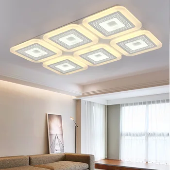 Naujas Kinų stiliaus led lubų šviesos šiuolaikinės plonas stačiakampis kambarį šiltas miegamasis lempos restoranas studijų lempos