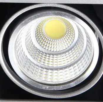 Naujas LED Grotelės, Lempos, šviesos srautą galima reguliuoti 15W LED Pupelių Puodą Šviesos Elektroninių Embedded Embeded Sienos Lengvųjų Komercinių Patalpų Biurui Šviesos