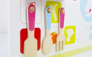 Naujas medinis žaislas Medinis modeliavimo žaisti maža virtuvė, židinys, žaislai Išgalvotas ankstyvojo lavinimo žaislai, mediniai blokai vaikų žaislų
