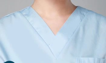 Naujas Moterų Medicinos Krūmynai Nustato Ligoninės Gydytojas, Slaugytoja Uniformas, Odontologijos Klinika, V-kaklo trumpomis Rankovėmis Medicinos Krūmynai Nanou XK201