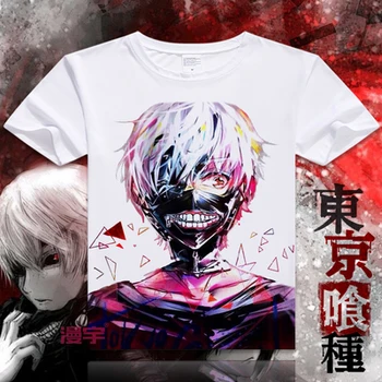 Naujas Naujas Anime Tokyo Pabaisa Cosplay Kaneki Ken Cos Helovinas Vasaros Trumparankoviai Marškinėliai T-Shirts