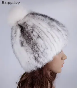 Naujas Nekilnojamojo Audinės Kailio Kepurę Moterims Mados Audinės Kailiniai Skrybėlės Natūralaus Audinės Kailio Kepurė Originali Šiltas Žiemą Moteriška Skrybėlė