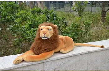 Naujas pliušinis modeliavimas liūtas įdaryti žaislas guli liūtas lėlės gimtadienio dovana, apie 60cm