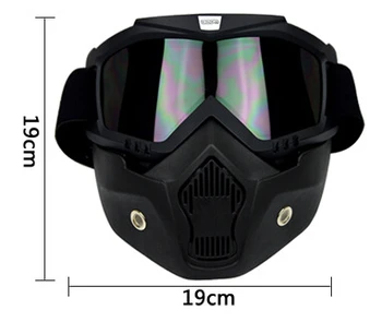 Naujas populiarus BEON juoda antifogging Motociklų apsauginiai akiniai su Nuimama kaukė , vėjo slidinėjimo apsauginių akinių motociklą Riteris akiniai