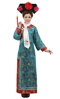 Naujas princesė kostiumas hanfu moterų karaliaus drabužius Kinijos senovės kostiumas siuvinėjimo čing dinastija teismas drabužių nemokamas pristatymas