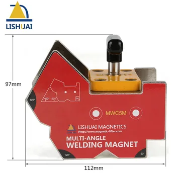 Naujas Produktas Didelis Dydis Lishuai Multi-kampas Neodimio Magnetas Suvirinimo Sąvarža/120kg Magnetine Jėga, Magnetinio Suvirinimo Turėtojas