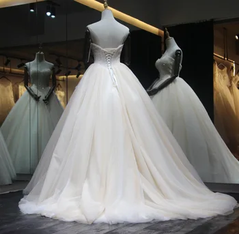 Naujas Spalvingas Vestuvių Suknelė iki 2018 m. Brangioji Kaklo Išjungti Peties Vestido de casamento Vestuvinės Suknelės Chalatas de soriee Nuotakos Suknelės