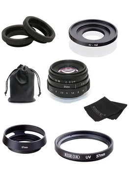 Naujas stilius 35mm f1.6 C mount CCTV kameros Lęšis Nikon1: V1 / J1 / V2 / J2 / j3 skyrius / V3 / S1 / S2 / AW1 / J4 black nemokamas pristatymas