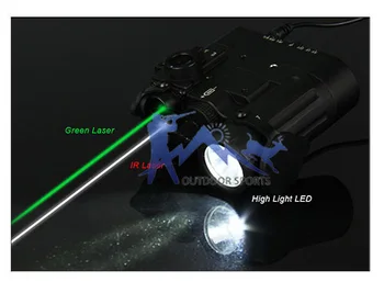 Naujas Taktinis DBAL-D2 Dual Beam Kuria Lazerio Žalia w/IR LED Apšvietimas 1 Klasės Ginklą Šviesos Dažasvydis Aksesuaras OS15-0074