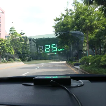 Naujas Universalus Auto Automobilis HUD GPS Head Up Display prekinis, galinis stiklo projektorius Spidometrai greičio viršijimo Įspėjimas Prietaisų skydelis