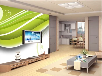 Naujausia custom 3D freskomis,Linijos abstraktus fonas, gyvenamasis kambarys su sofa-lova, TV miegamojo sienos fone sienos popieriaus