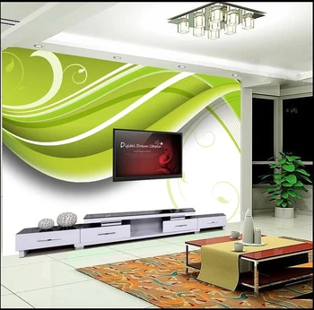 Naujausia custom 3D freskomis,Linijos abstraktus fonas, gyvenamasis kambarys su sofa-lova, TV miegamojo sienos fone sienos popieriaus