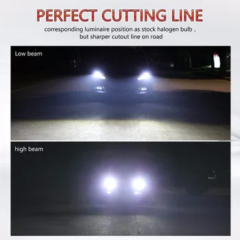 Naujausias 120W 12000LM 4-Pusių LED H11 Žibintų Rinkinį Mažai Šviesos Lemputės 6000K Didelės Galios Automobilių Priekiniai Galvos Lemputes