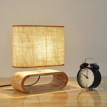 Naujausias Kūrybos Mados Modernus originalios medinės lentelės lemputė E14 AC 110V/220V stalo lempa miegamojo lovos namų puošybai apšvietimas