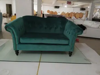 Naujausias Namų Baldai Europos Stiliaus modernus Audinys, Gyvenamasis Kambarys Sofos, kurių skerspjūvio aksomo audiniu sofa-lova, dviejų vietų Amerikos šalyje