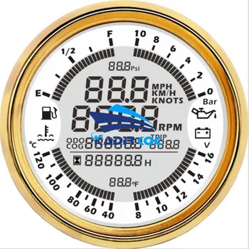 Naujausių Įvairių Gabaritų Skaitmeninės GPS Spidometrai 0-10Bar, Variklio Alyvos Slėgio Matuokliai, 8-16v Voltmetrus Tach 85mm Vandens Temp Metrų