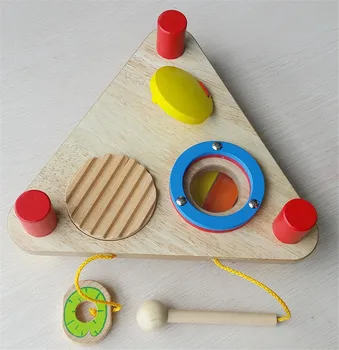 Nauji Mediniai Žaislai Daugiafunkcinis Trikampio Muzikos Lentelė Kūdikių Švietimo Muzikos Žaislai, Kūdikių Dovanos