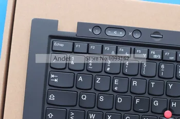 Nauji Originalus Lenovo ThinkPad X1 Carbon 1 34XX Klaviatūros Palmrest Apšvietimu Bezel Padengti Touchpad pirštų Atspaudų prancūzijos 00HT011