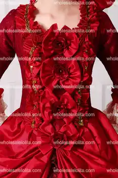 Nauji Renesanso Tikroji Royal Red Elizabeth Kamuolys Suknelė marija Antuanetė Medeival Laikotarpiu Suknelė su Traukiniu Reenactment Kostiumas
