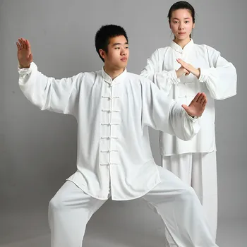 Naujo Dizaino 14 Spalva Ilgas Rankovėmis Wushu TaiChi KungFu Vienodos Uniformos Kostiumas Tai Chi Mankštos Apranga