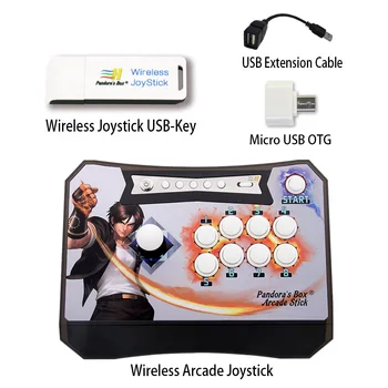Naujos Pandora Box Originalus Belaidis arcade kreiptuką su USB Raktas Belaidžio imtuvo Komplektas zero delay controles XBOX360, PS3, PC 