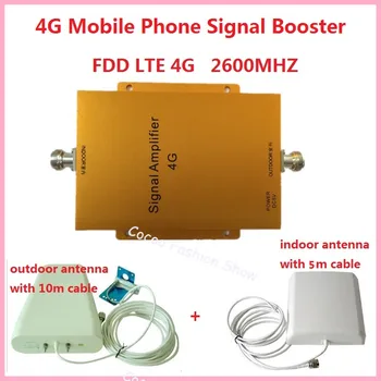 Naują 4G Mobiliojo ryšio Signalo Stiprintuvas Kartotuvas GSM TEGUL 2600mhz Repetidor de sinal Celular Mobilųjį Telefoną Stiprintuvo Signalo Extender Visiškai rinkiniai