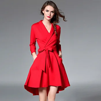 Naujų, Atvykstančių 2017 Plonas Plonas Nėrinių Raudona Moterų Suknelė Plius Dydis Moterų Drabužiai, Suknelės, Šaliai, Lady Kietas Suknelė