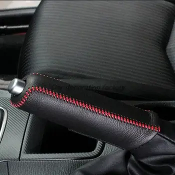 Naujų automobilių stilius originali odinė Rankinio stabdžio svirties apdaila +pavarų dėžė kreiptuką dekoracija Mazda 3 6 Axela atenza