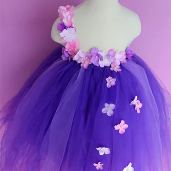 Naujų Gėlių Fairy Girl Dress Tiulio Tutu Suknelė Vaikams, Gimtadienio, Vestuvių Bridesmaid Suknelės, Suknelės Vaikams, Princesė Kostiumas