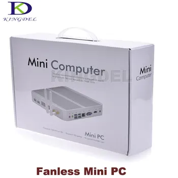 Naujų Pramonės PC Ventiliatoriaus Dizainas Mini Kompiuteris Barebone Mini PC Windows 10 Core i3 4010U Dual LAN TV Box 6 Com RS232