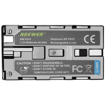 Neewer 2 vnt 6600mAh Pakaitinis Akumuliatorius skirtas Sony NP-F970 Li-ion Baterija ir ir ES Adapteris LED Vaizdo Šviesos ar Monitoriai