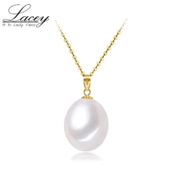 Nekilnojamojo gėlavandenių perlų pakabukas skirta moterims,18k baltos spalvos natūralių perlų pakabukas geltonojo aukso papuošalų dukra gimtadienio bauda dovana