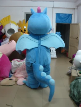 Nekilnojamojo Nuotraukas Deluxe Blue Dragon talismanas kostiumas!gamyklos tiesiogiai