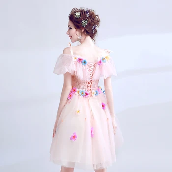 Nemokama laivas šviesiai rausvos gėlės tutu puikus trumpas lolita dress
