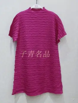 NEMOKAMAI SHIPPINGMiyake kartus Naujos raštuotas pinikai trumpas-ilgas rankovėmis marškinėliai grynos spalvos SANDĖLYJE