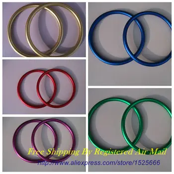 Nemokamas Pristatymas 10vnt/5pairs Didelio Dydžio 3inch Aliuminio Diržas Žiedai su daug spalvų jūsų pasirinkimas