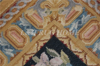 Nemokamas pristatymas 10'x14' 90Line Savonnerie kilimas, rankomis rišti vilnonių kilimų Savonnerie