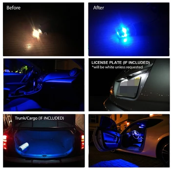 Nemokamas Pristatymas 11Pcs/Daug automobilių-optikos Xenon Balta Pakuotė Rinkinys, LED Salono Apšvietimas Už 