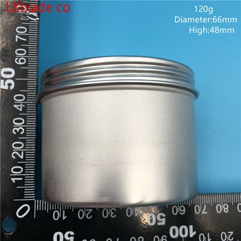 Nemokamas Pristatymas 120 g/ml Sidabro Aliuminio Tuščias Lucifugal Aukščio Butelis Jar Kremas Akių Gelį Pomade Vonios Druska Tuščias Kosmetikos Konteineriai