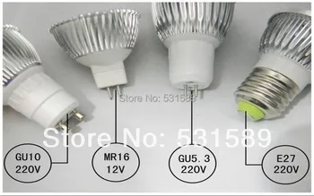 Nemokamas pristatymas 20PCS Didelės galios MR16 12V 4W Šviesos lempos Lemputė LED Downlight Led Lemputė Šiltai šaltai Balta