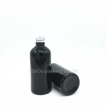 Nemokamas Pristatymas 240pcs 100 ml juodos spalvos stiklo buteliuke su aliuminio purkštuvas, 100cc eterinio Aliejaus Purškimo kvepalų buteliukai
