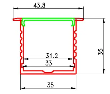 Nemokamas Pristatymas 2m/vnt 25pcs/daug led aliuminio profilio led juostelė su Pieniškas Difuzoriaus arba Skaidrus PC Dangtelis Led Juostos