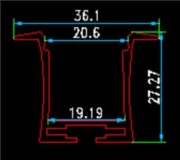 Nemokamas Pristatymas 2M/vnt 25pcs/daug led apšvietimas aliuminio profilio led kanalo embedded baldų apdaila
