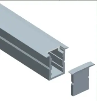 Nemokamas Pristatymas 2m/vnt 80m/daug karšto parduoti embedded aliuminio profilis su pieniškas ir skaidrus, ir pabaigoje, antgalius ir spaustukus