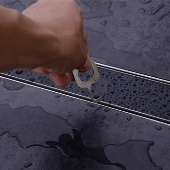 Nemokamas pristatymas 304 kieto nerūdijančio plieno 300 x 110mm aikštėje anti-kvapas grindų nutekėjimo vonios kambarys nematomas dušo grindų nutekėjimo