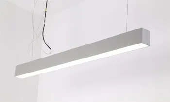 Nemokamas Pristatymas 40w 1200mm Aukštos Kokybės LED Linijinis Juostelė su Šviesos kabeliai ir jungtys ofiice apšvietimo aluminum+PC Dangtis
