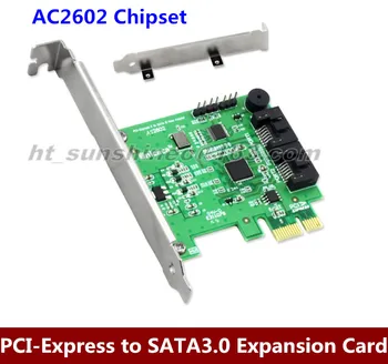 Nemokamas pristatymas 5VNT/DAUG PCI-Express į SATA3.0 Plėtimosi Kortelės 6Gbps AC2602 Chipset už Marvell 912x