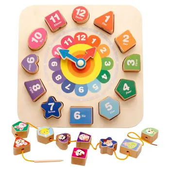 Nemokamas pristatymas atpažinti kūdikio laiką skaitmeninis švietimo žaislai, vaikų ugdymo produktas medinių karoliukų eilutę dėlionės